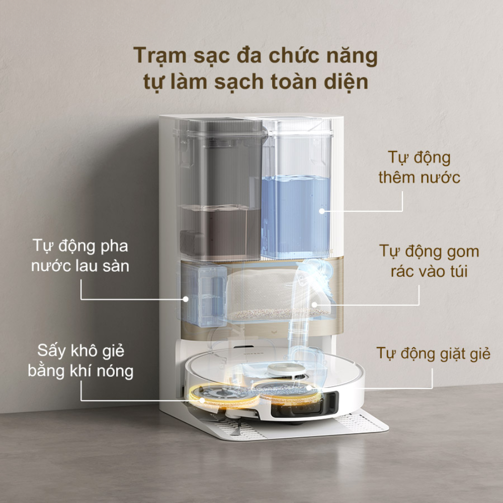 Trạm sạc đa năng với công nghệ làm sạch tự động 2.0