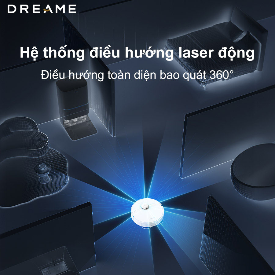 Robot hút bụi lau nhà Dreame L30s Ultra - Bản quốc tế - Chính hãng cảm biến laser