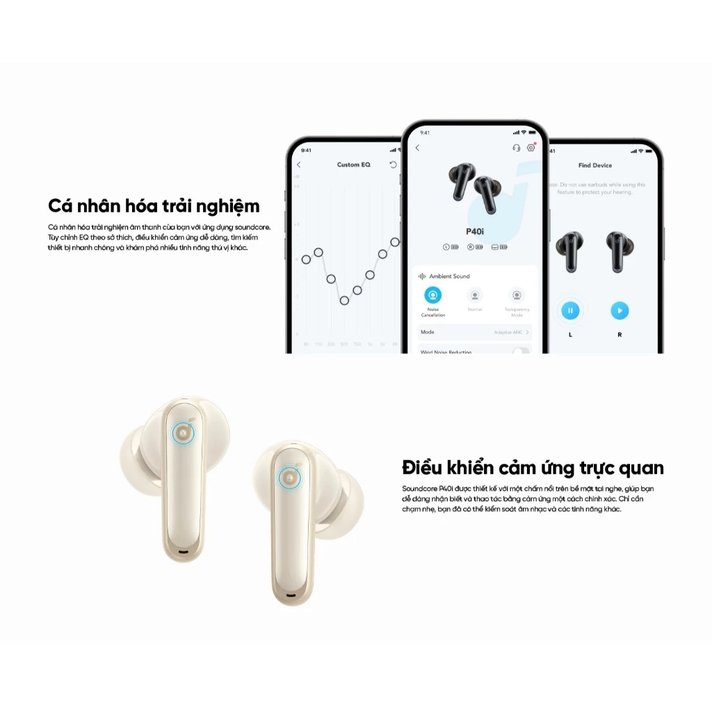 Tai nghe không dây Anker Soundcore P40i A3955 - Hàng chính hãng Tai nghe không dây Anker Soundcore P40i A3955 - Hàng chính hãng - Ảnh 9