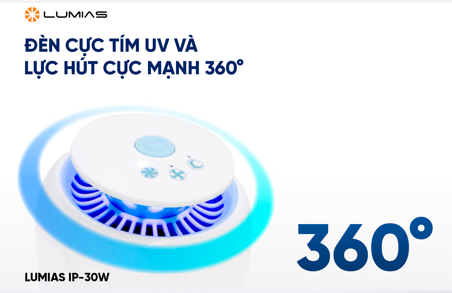 Đèn cực tím uv và lực hút cực mạnh 360 độ