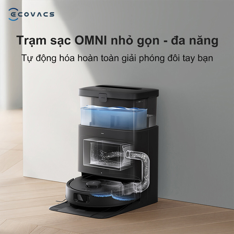 Trạm sạc nhỏ gọn của Ecovacs N30 Pro Omni