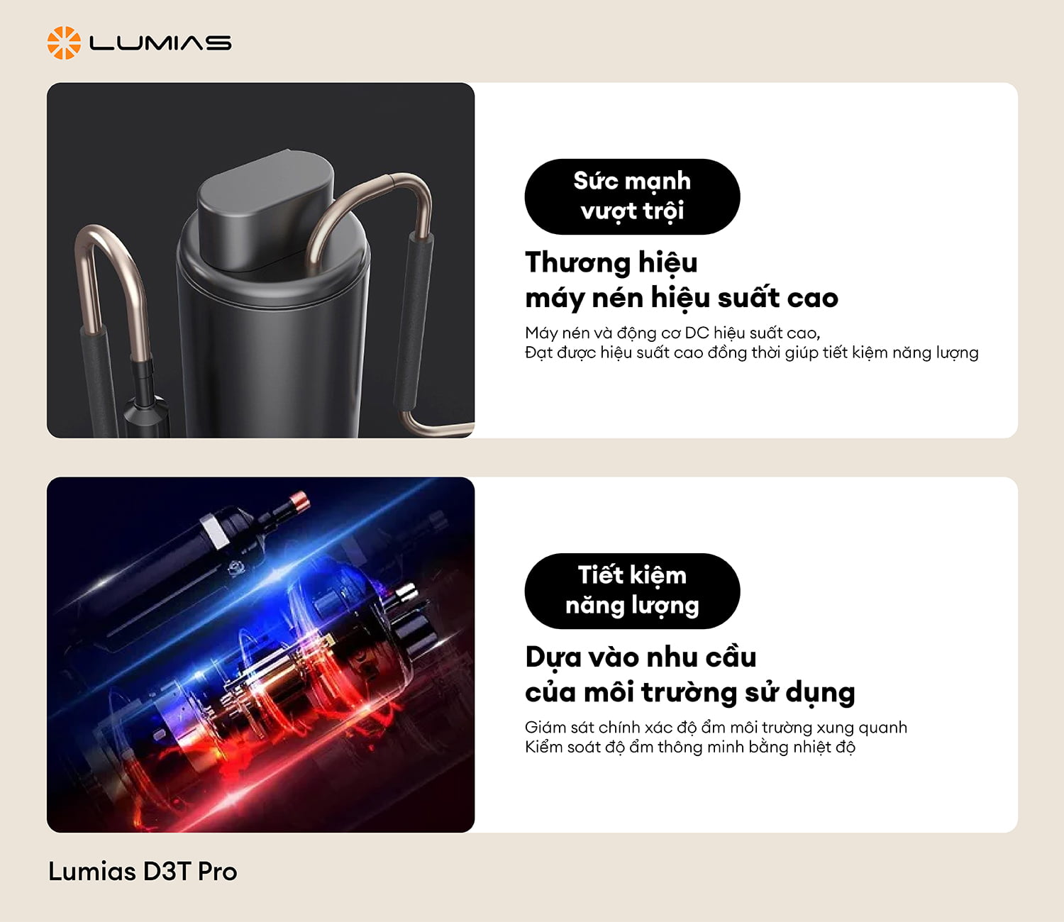 Máy nén và động cơ DC hiệu suất cao