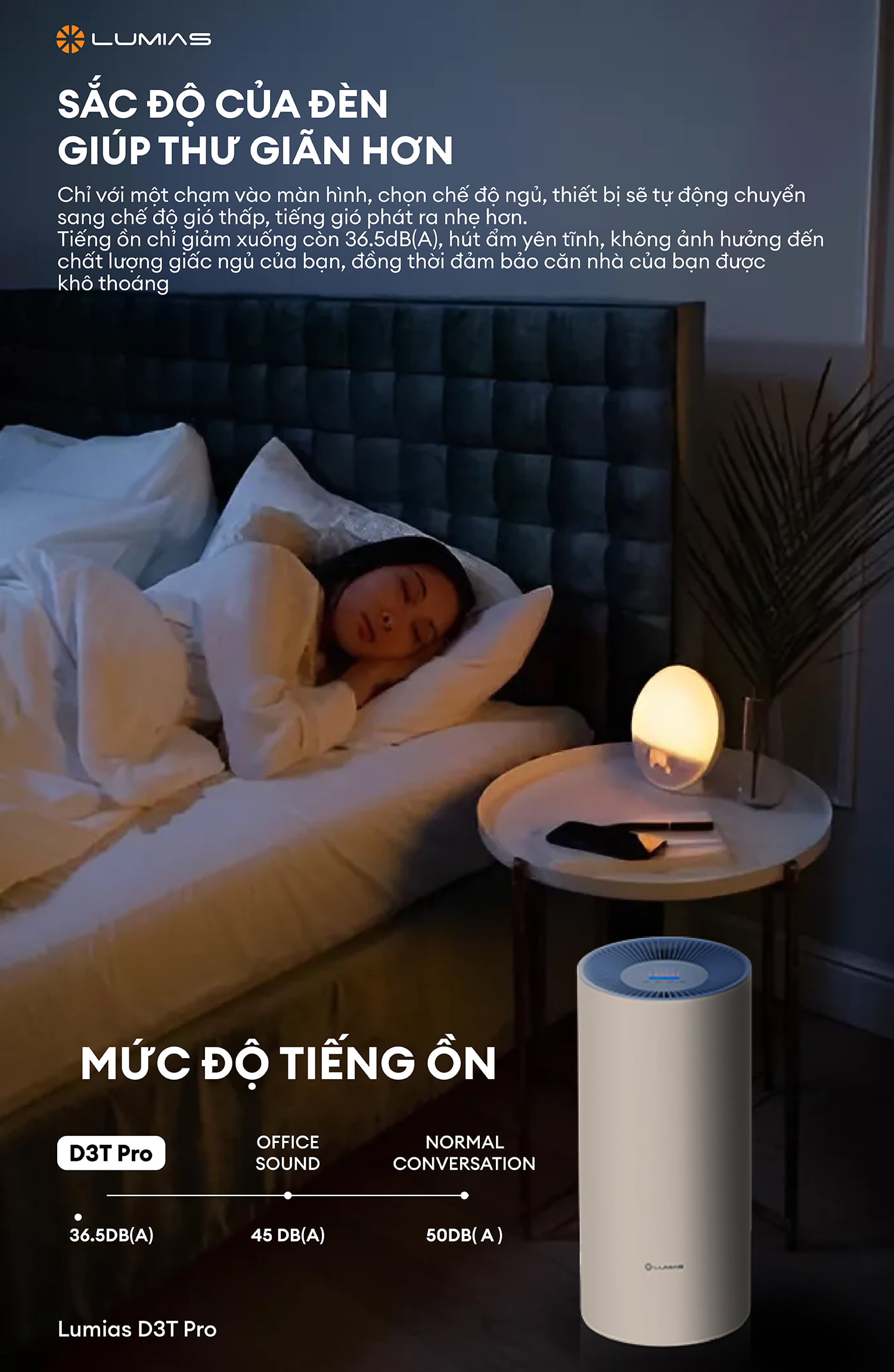 Sắc độ của đèn giúp thư giãn hơn