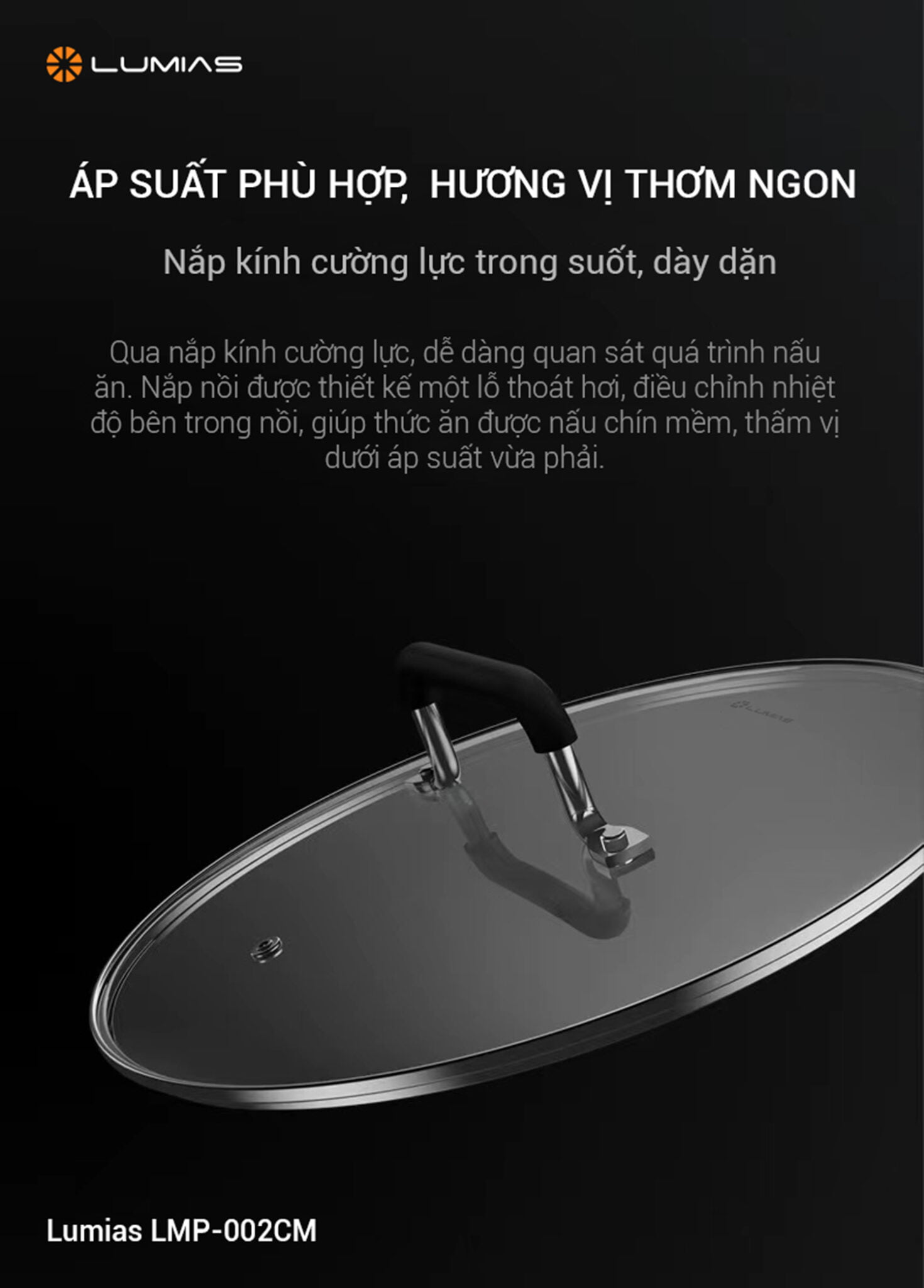 Nắp kính cường lực trong suốt dày dặn