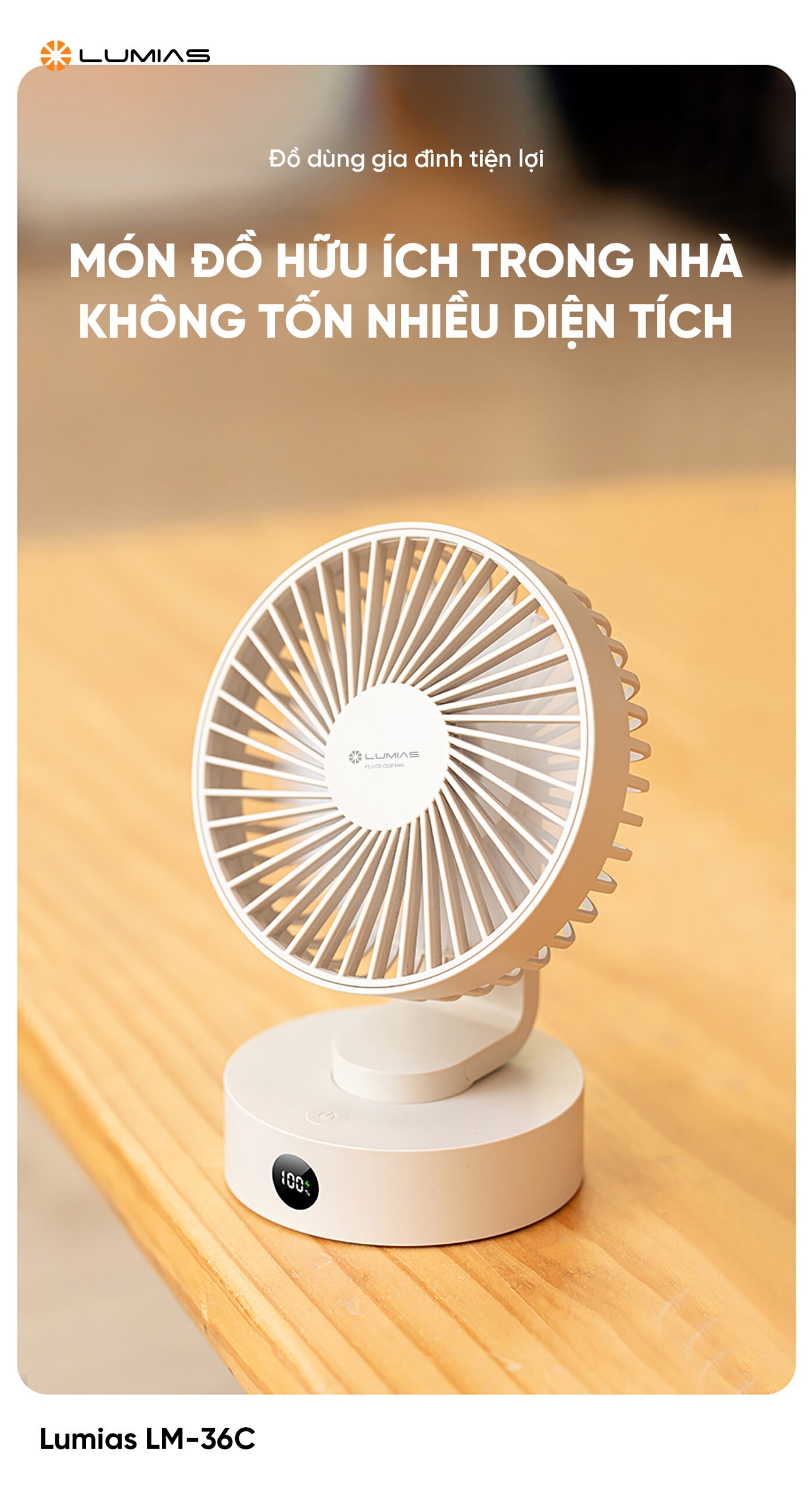 Không tốn nhiều diện tích