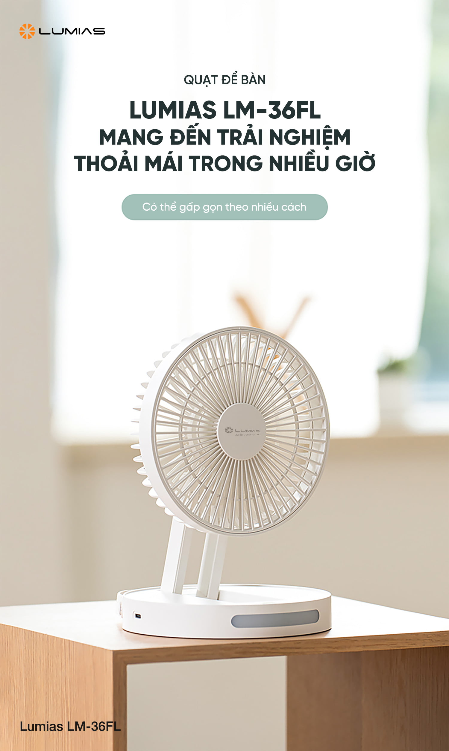 Quạt để bàn LUMIAS LM-36FL