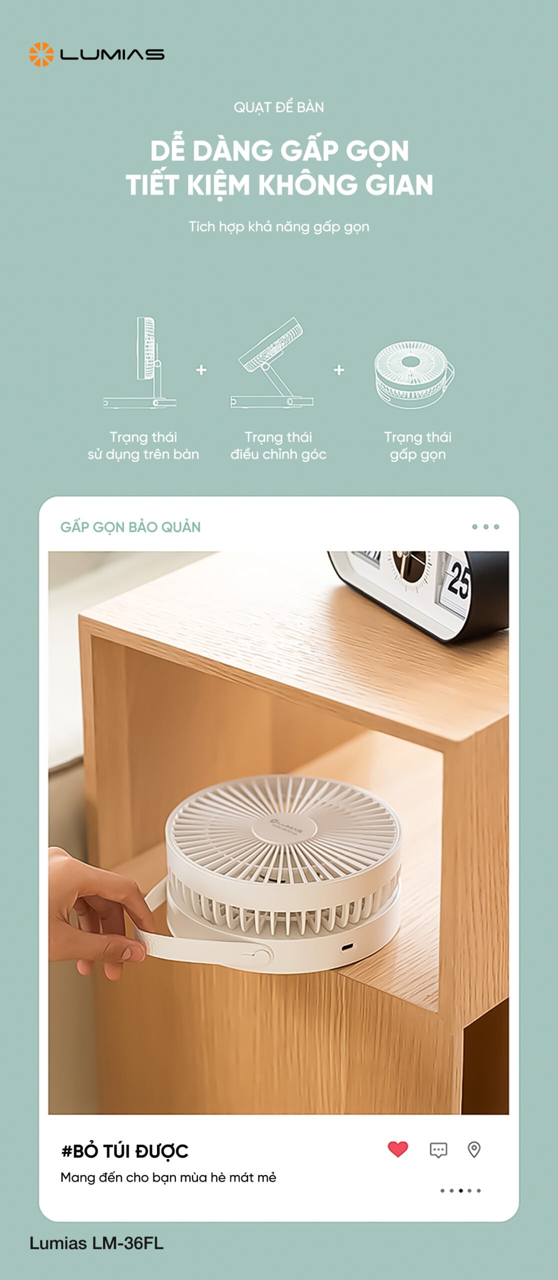 Dễ dàng gấp gọn