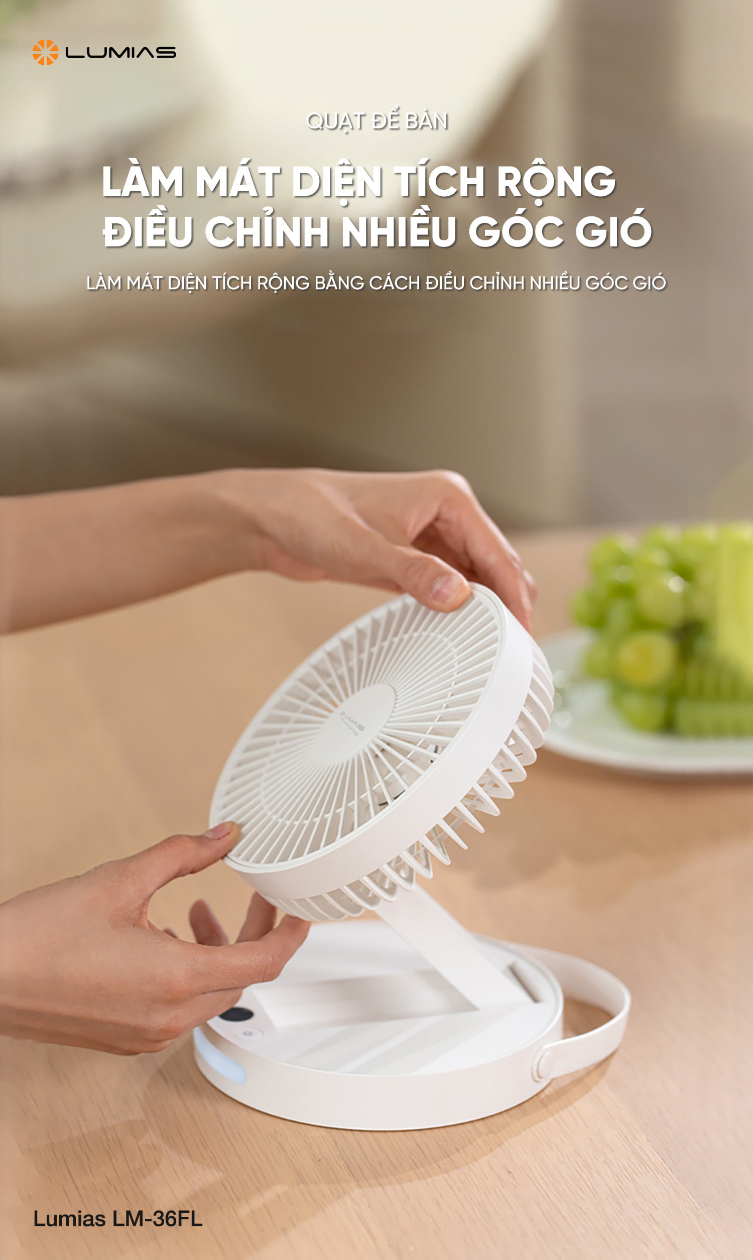 Làm mát diện tích rộng điều chỉnh nhiều góc gió