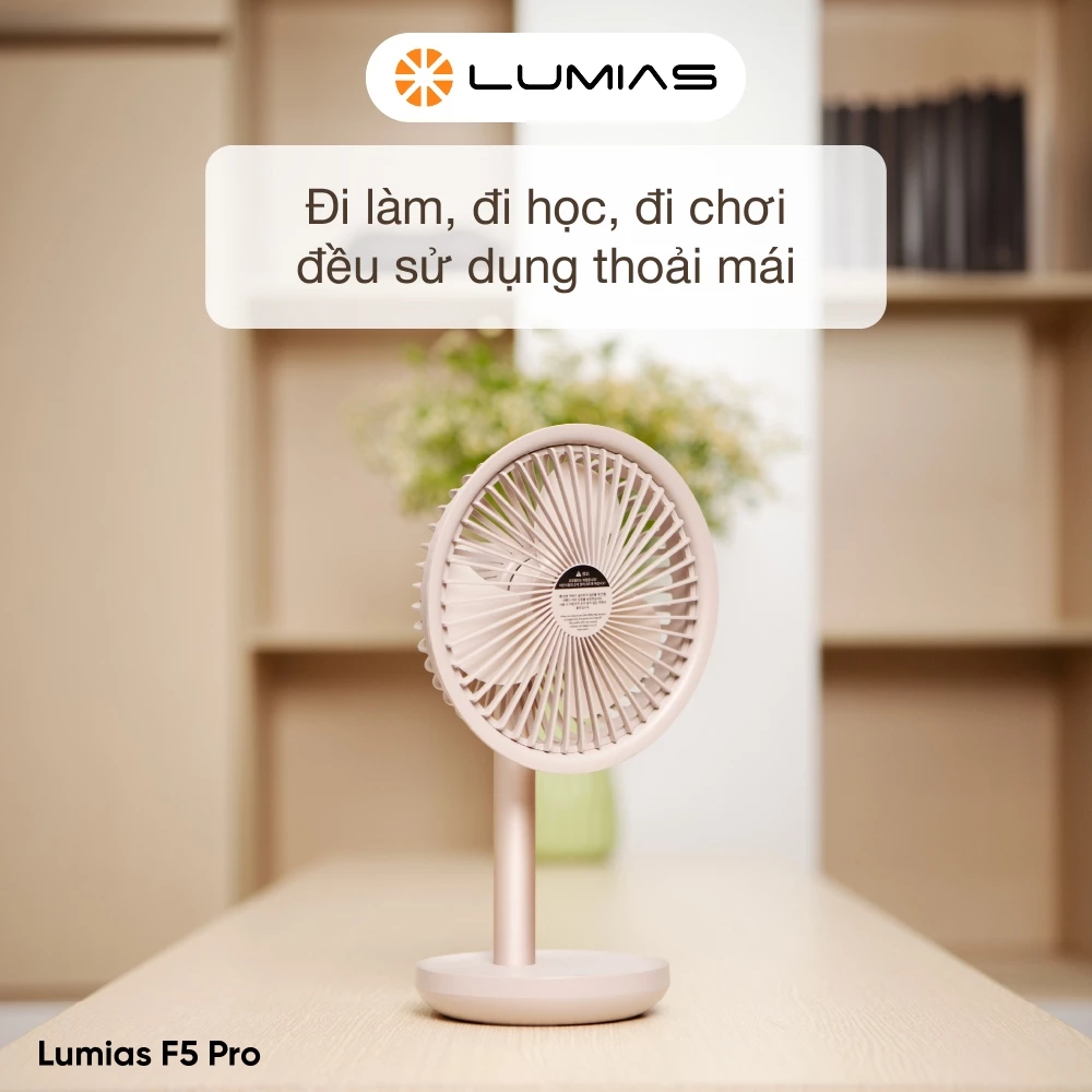 Quạt mini để bàn tích điện Lumias F5 Pro Quạt mini để bàn tích điện Lumias F5 Pro