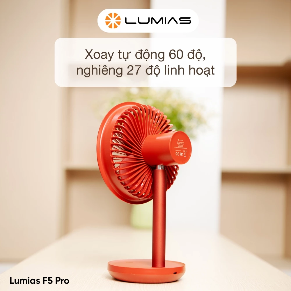 Quạt mini để bàn tích điện Lumias F5 Pro