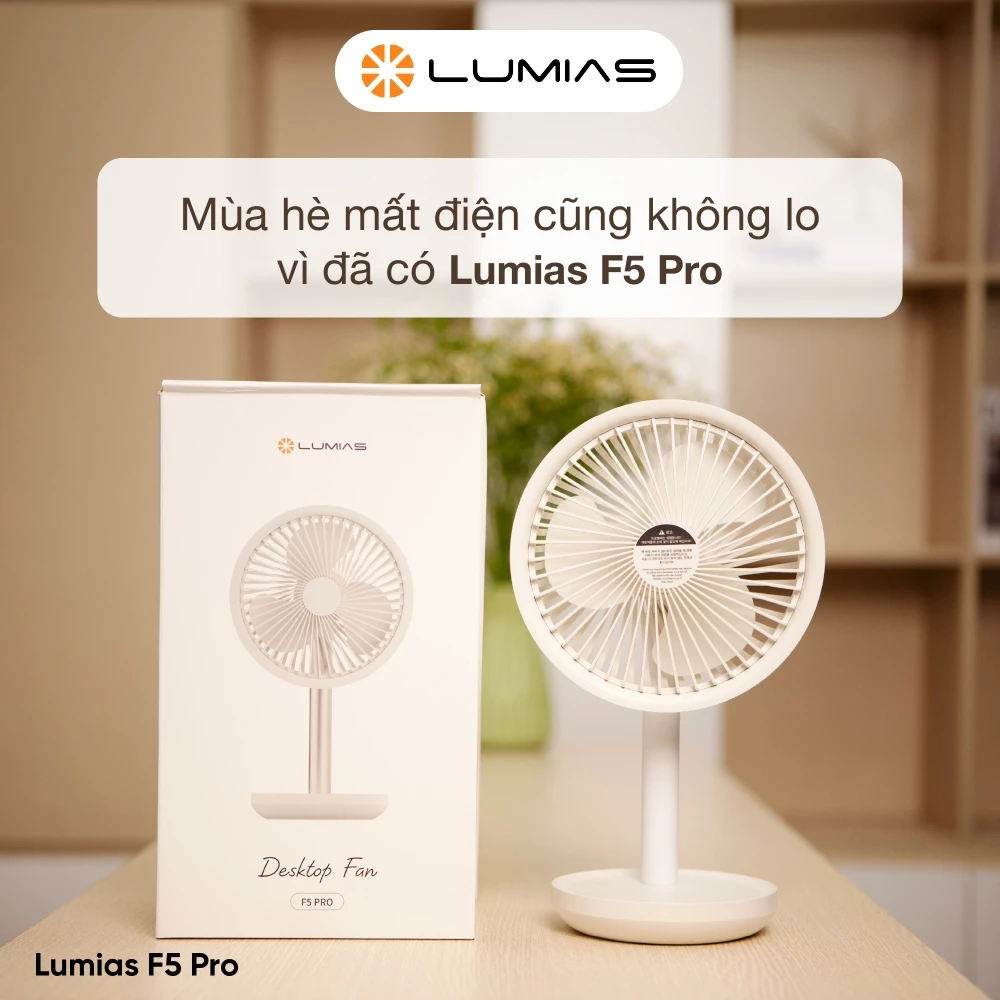 Quạt mini để bàn tích điện Lumias F5 Pro