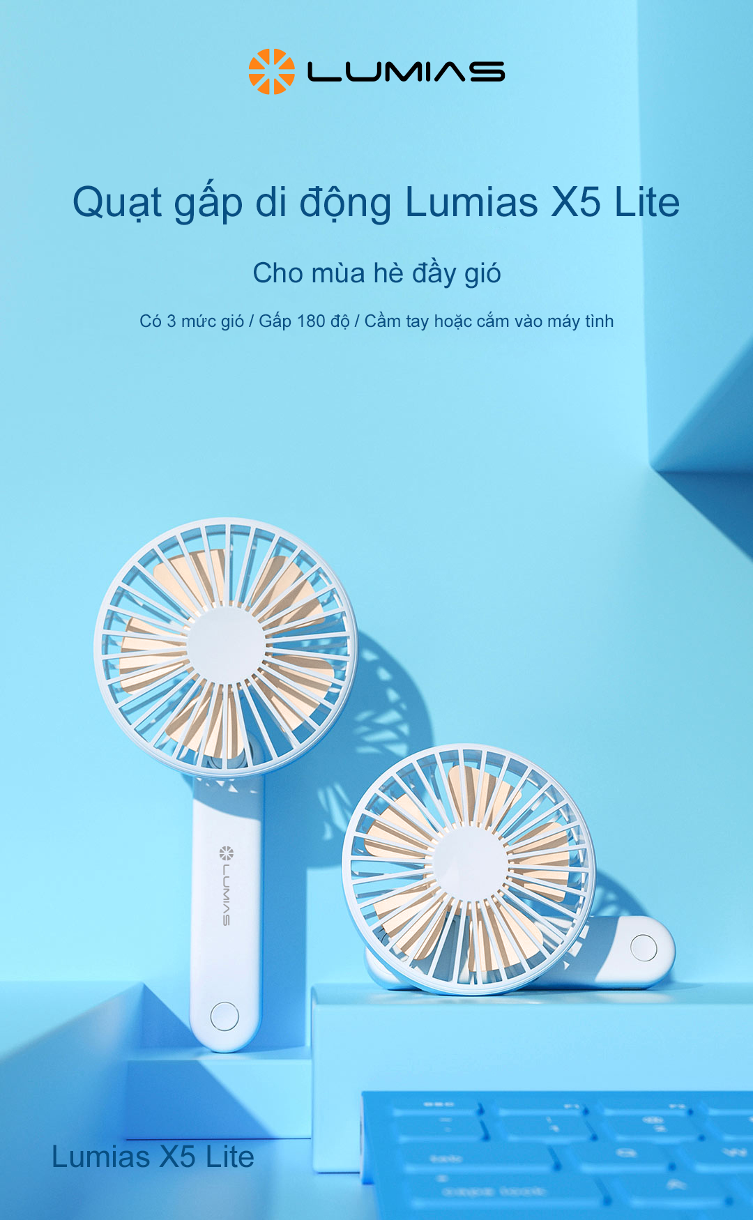 Quạt gấp di động LUMIAS X5 LITE