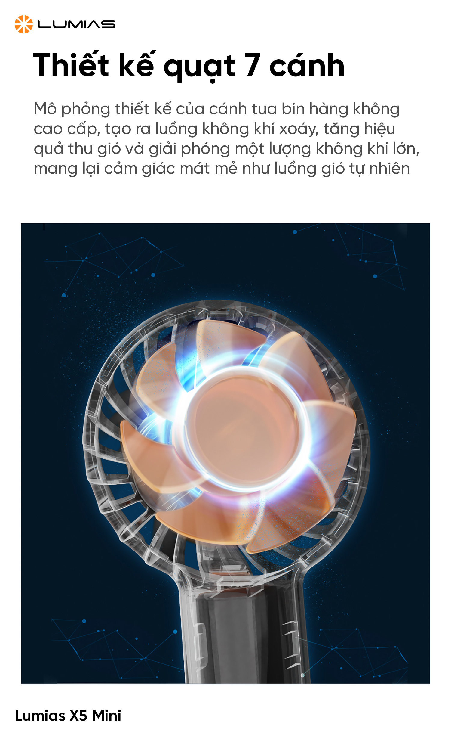 Thiết kế quạt 7 cánh