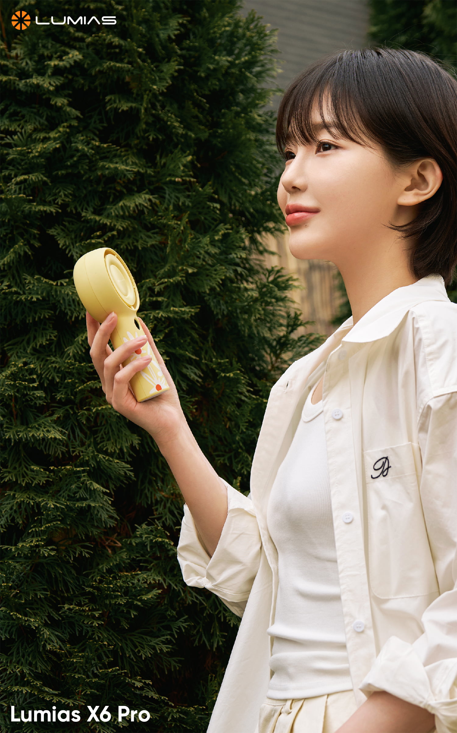 Quạt tích điện LUMIAS X6 Pro màu vàng