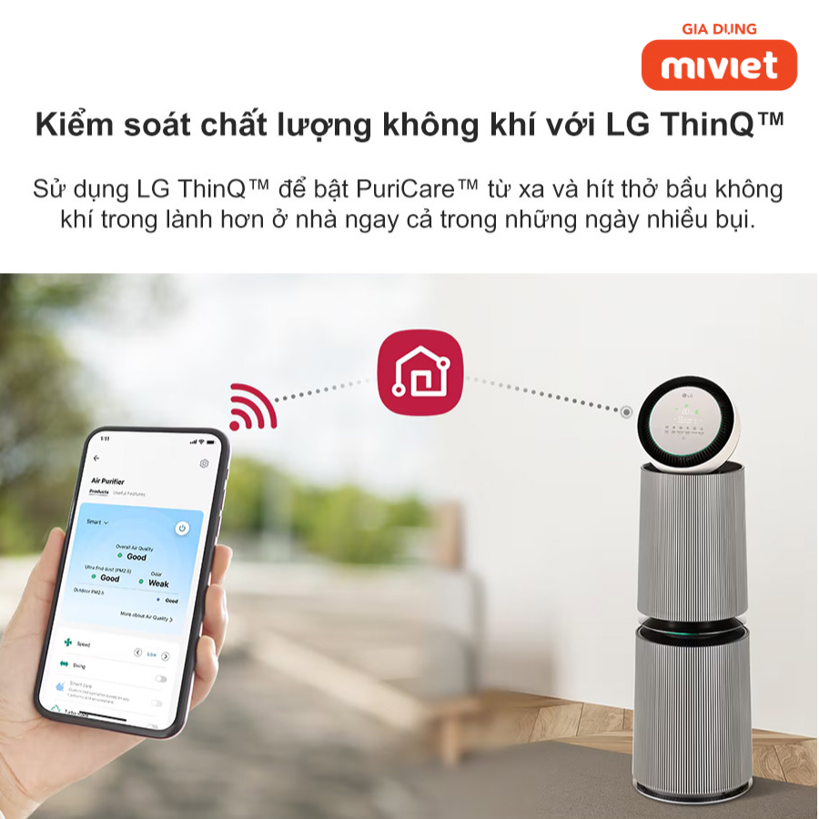 Máy lọc không khí LG Puricare 360 Alpha 2 tầng công nghệ UVnano