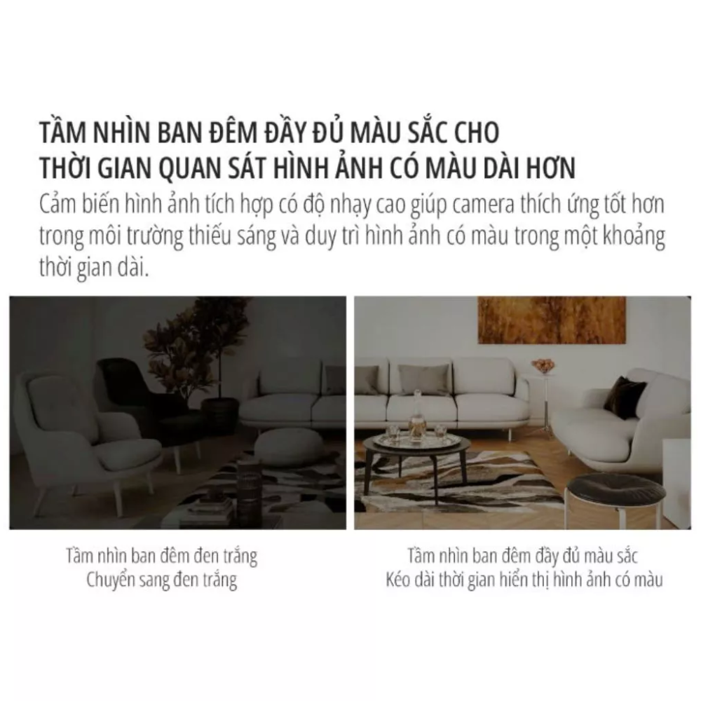 Camera giám sát thông minh Xiaomi C301 - Chính hãng Tầm nhìn ban đêm bằng đèn hồng ngoại rõ nét