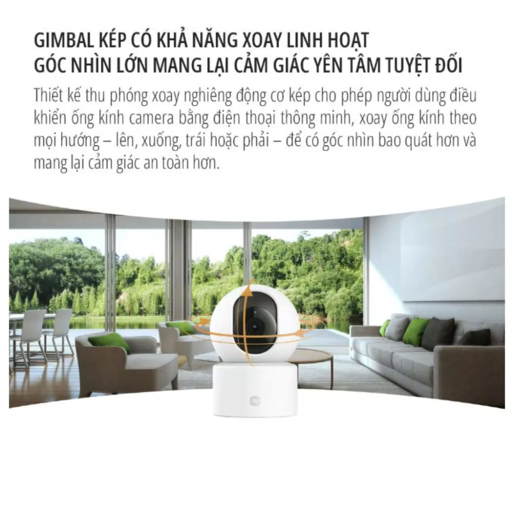 Camera giám sát thông minh Xiaomi C301 - Chính hãng Gimbal kép có khả năng xoay linh hoạt