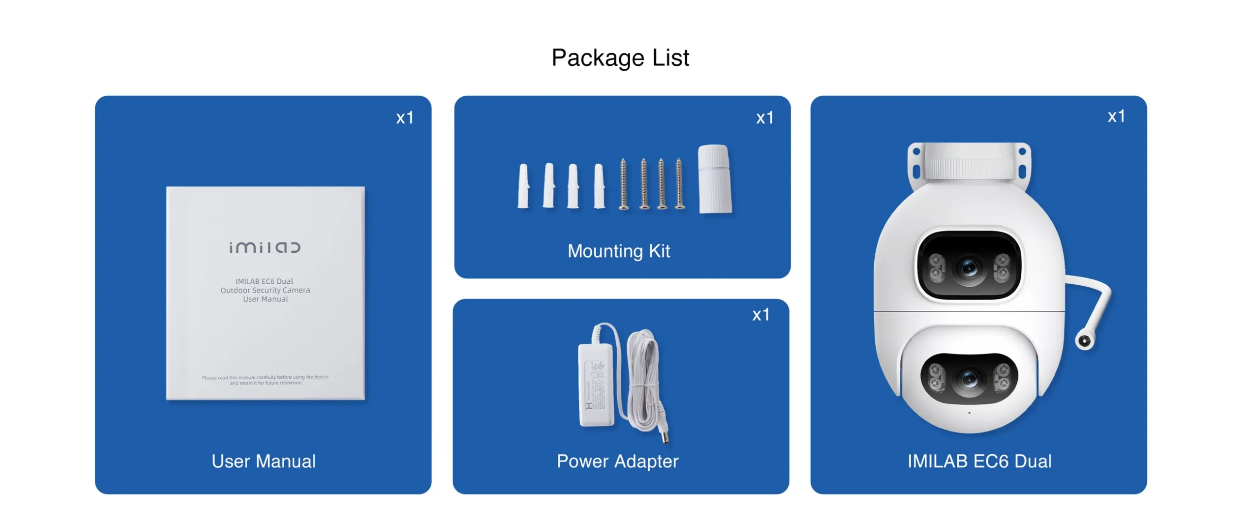 Camera ngoài trời Imilab EC6 Dual 2K+2K - Bản Quốc Tế