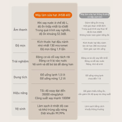 Máy làm sữa hạt đa năng Joyoung JHSB-602 | Công suất 1000W | 12 chức năng