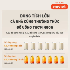 Máy làm sữa hạt đa năng Joyoung JHSB-602 | Công suất 1000W | 12 chức năng