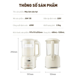 Máy làm sữa hạt Joyoung JSM-135 | Dung tích 1.2L | Công suất 400W Máy làm sữa hạt Joyoung JSM-135 | Dung tích 1.2L | Công suất 400W