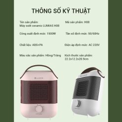Máy sưởi gốm Lumias H08 - 1500W