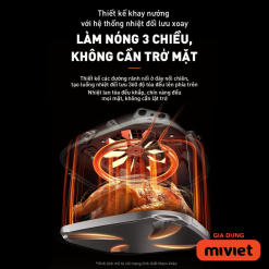 Nồi chiên không dầu 5L Joyoung JAF-565 | Công suất 1500W | Điều khiển núm xoay