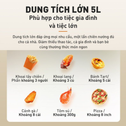 Nồi chiên không dầu 5L Joyoung JAF-565 | Công suất 1500W | Điều khiển núm xoay