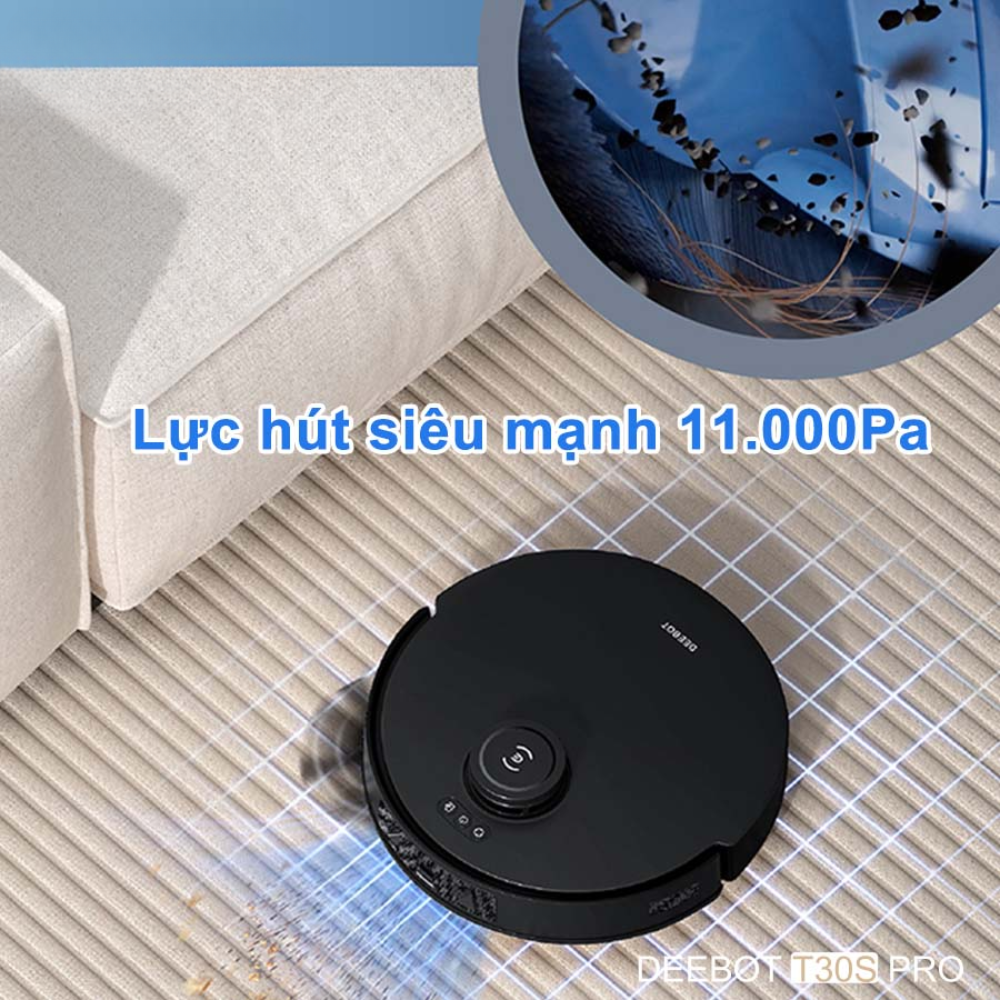 Lực hút mạnh mẽ 11000Pa       