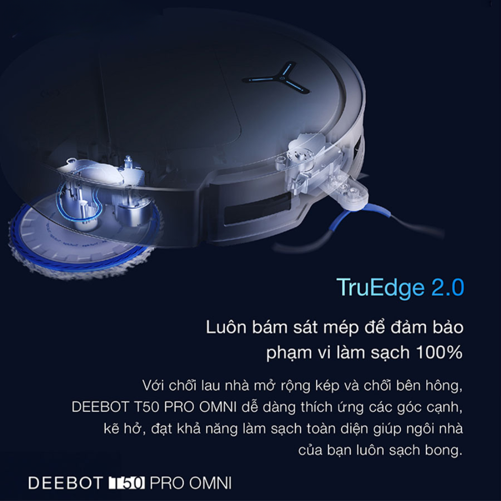 Công nghệ TruEdge 2.0làm sạch các góc cạnh, kẽ hở một cách hiệu quả