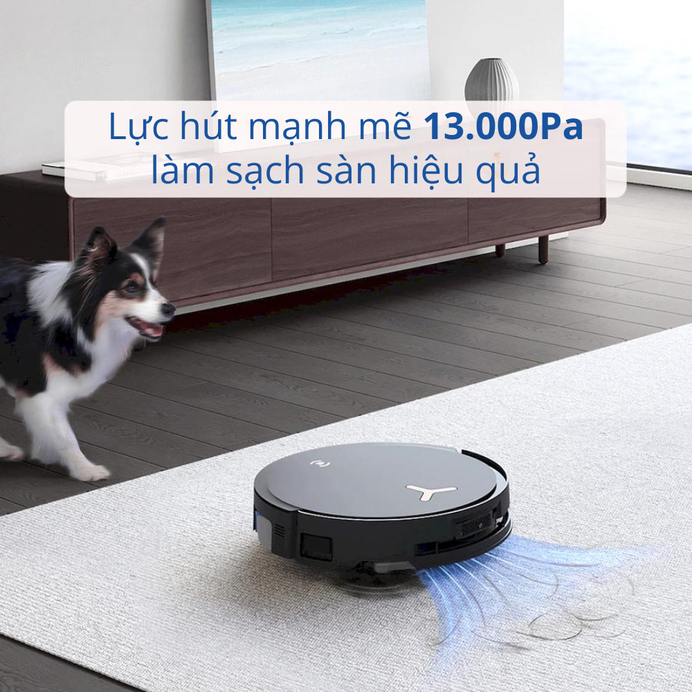 Ecovacs X8 Pro Omni sở hữu lực hút siêu mạnh 13.000Pa