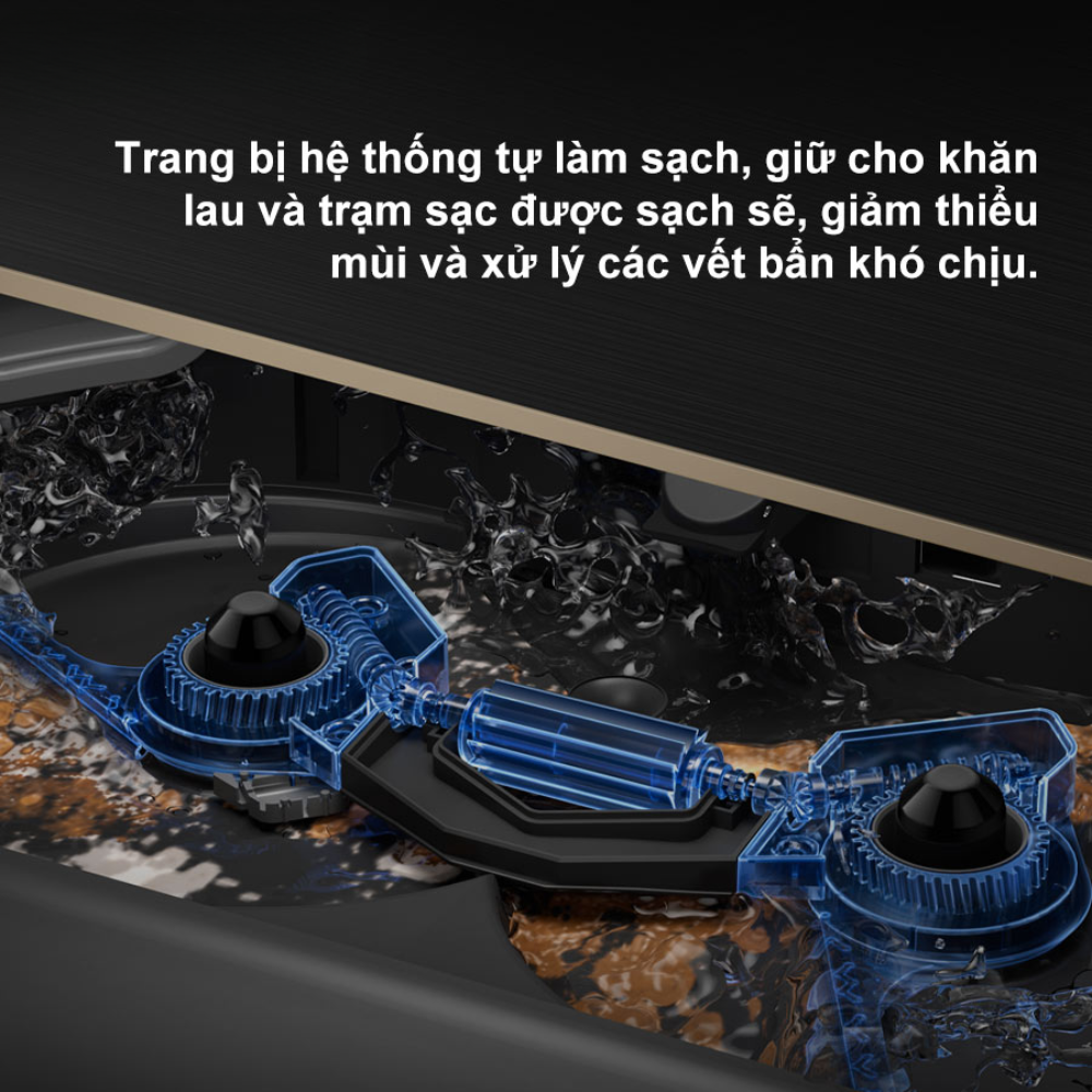 Dreame X40 Master tự động làm sạch đế giặt