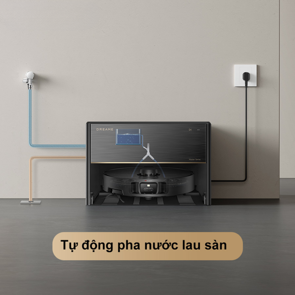 Tự động pha nước lau sàn
