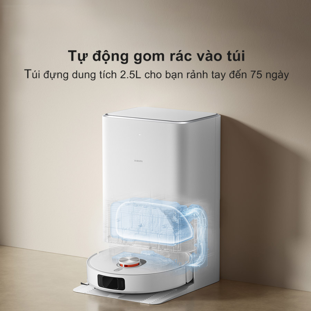 Tự động gom rác vào túi bụi
