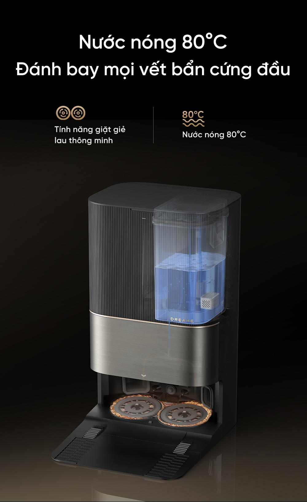 Robot hút bụi lau nhà thông minh chiến binh vượt địa hình Dreame X50 Ultra