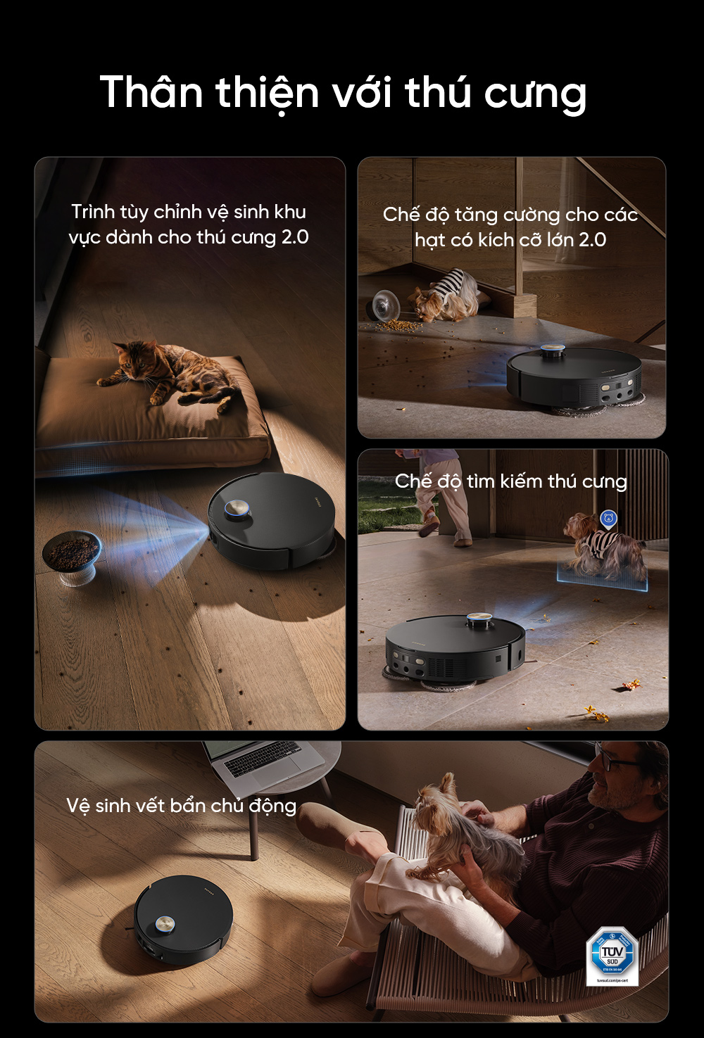 Robot hút bụi lau nhà thông minh chiến binh vượt địa hình Dreame X50 Ultra