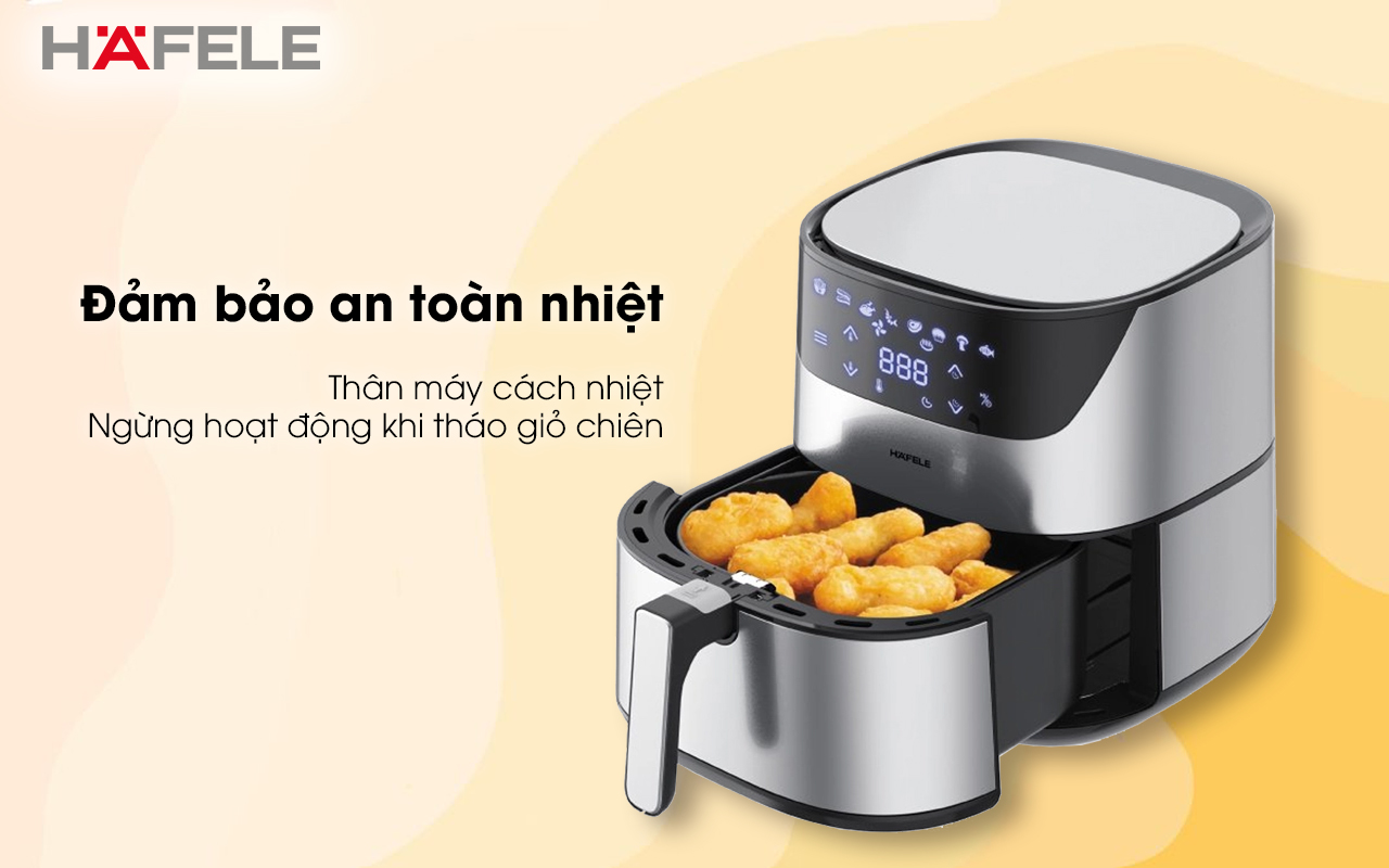 Nồi chiên không dầu HAFELE AF-T5A bảo đảm an toàn nhiệt
