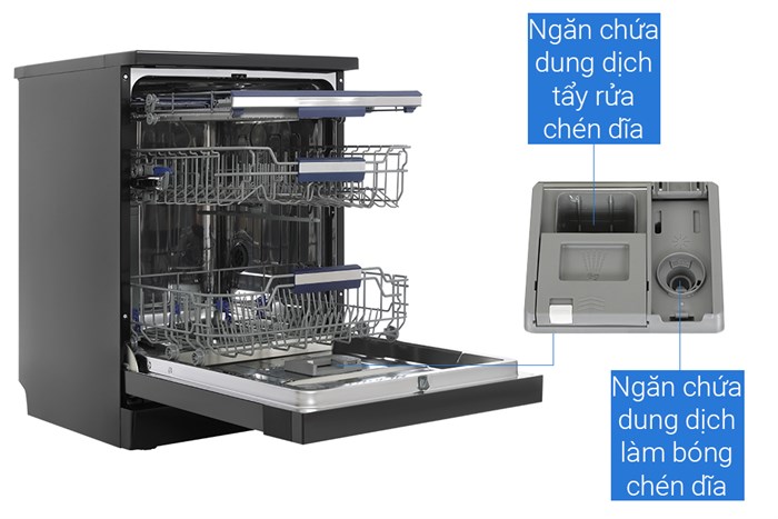 HAFELE HDW-F605B – 535.29.660 – Máy rửa chén độc lập (15 bộ bát đĩa) – Chính hãng – BH 24 tháng Máy rửa chén độc lập HAFELE HDW-F605B