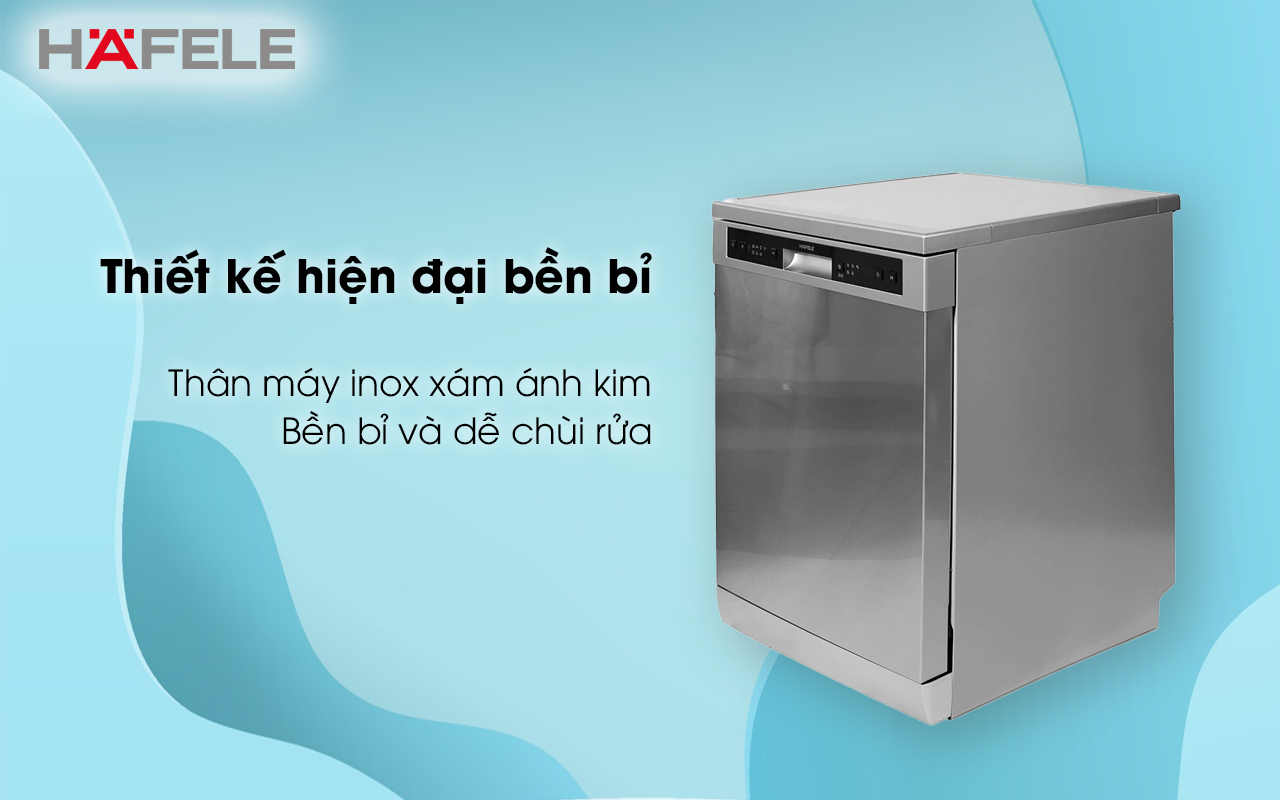 Máy rửa chén độc lập HAFELE HDW-F60G thiết kế hiện đại bền bỉ