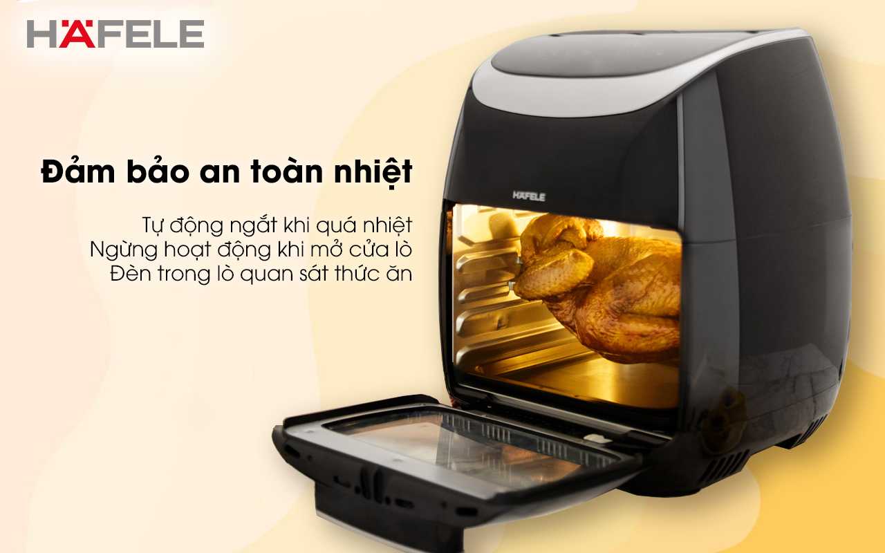 Nồi chiên không dầu HAFELE HS-AF1102B an toàn nhiệt