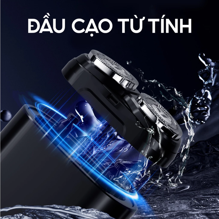 Đầu cạo từ tính dễ dàng tháo lắp và vệ sinh