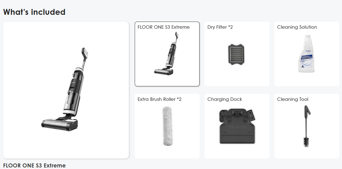 Máy hút bụi lau nhà cầm tay Tineco Floor One S3 Extreme Máy hút bụi lau nhà Tineco Floor One S3 Extreme