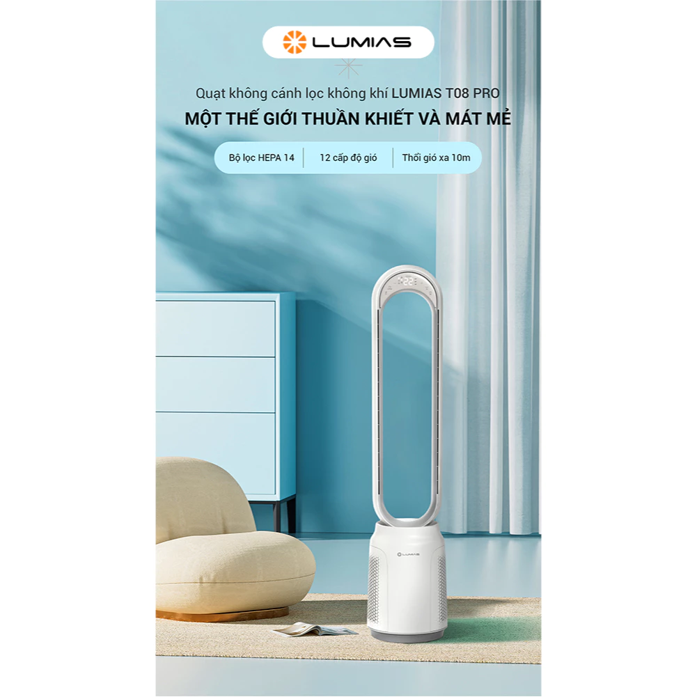 Quạt không cánh Lumias T08 Pro