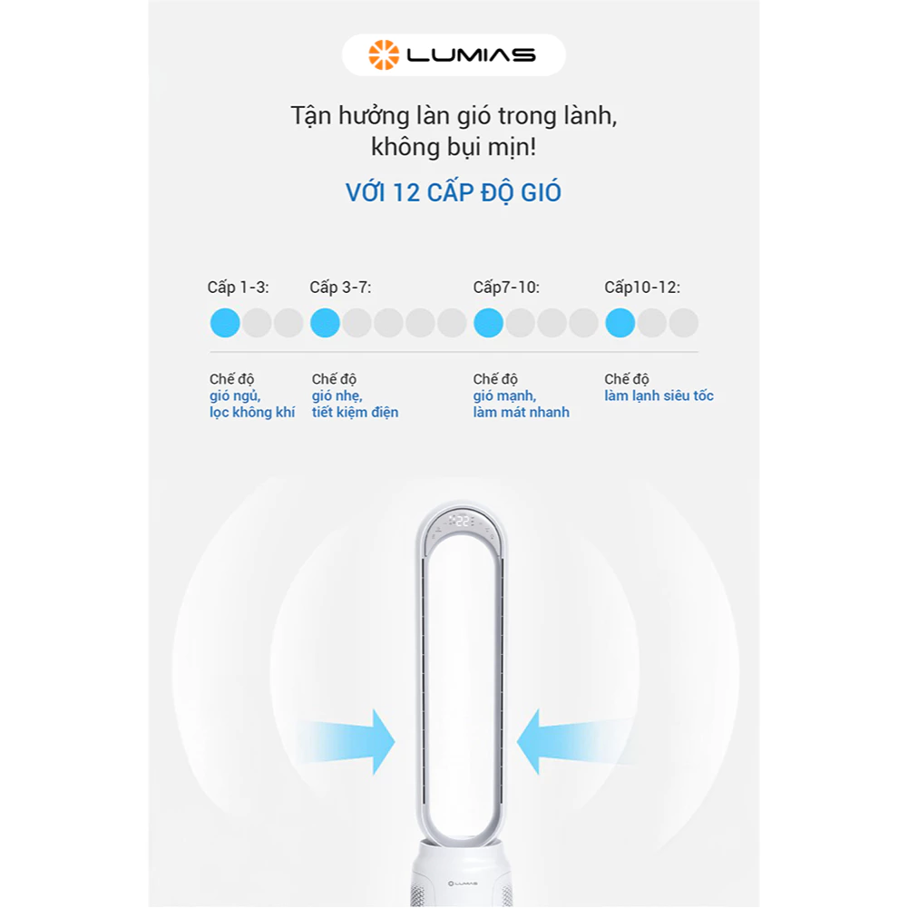 Quạt không cánh Lumias T08 Pro