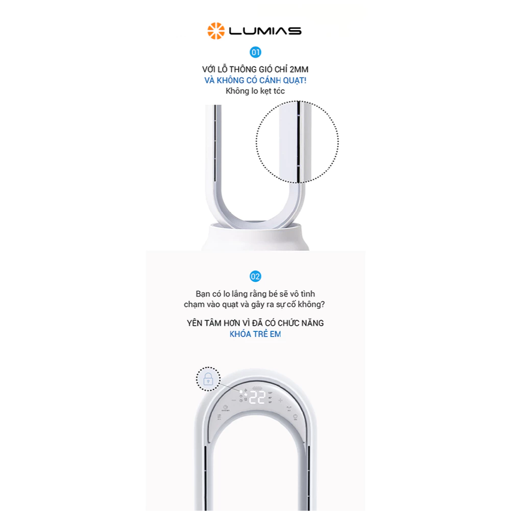 Quạt không cánh Lumias T08 Pro