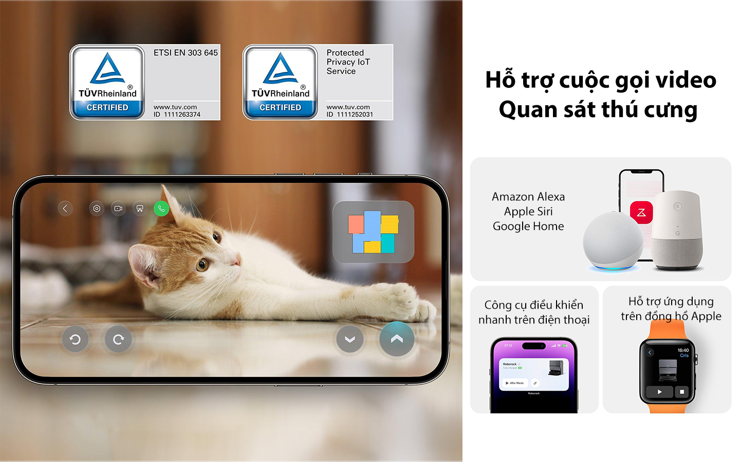 Robot hút bụi lau nhà Roborock S8 MaxV Ultra Auto ứng dụng Roborock