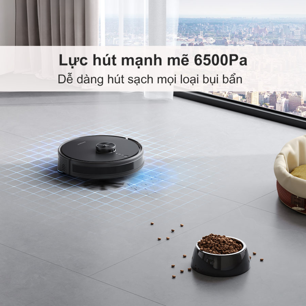 Lực hút của Ecovacs Y1 Pro mạnh mẽ 6500Pa