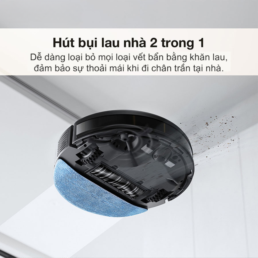 Ecovacs Deebot Y1 Pro gồm 2 tính năng làm sạch hút bụi và lau nhà