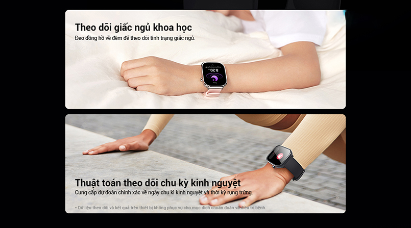 Đồng hồ thông minh Mibro C4 theo dõi giấc ngủ và kinh nguyệt