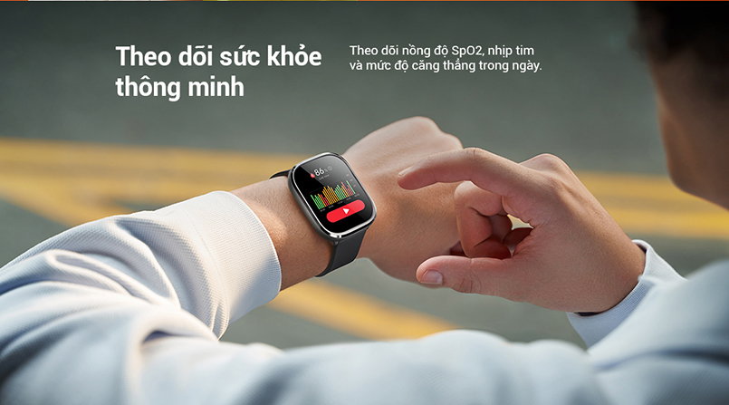 Đồng hồ thông minh Mibro C4 theo dõi sức khỏe